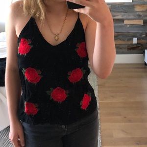 LF rose camisole shirt